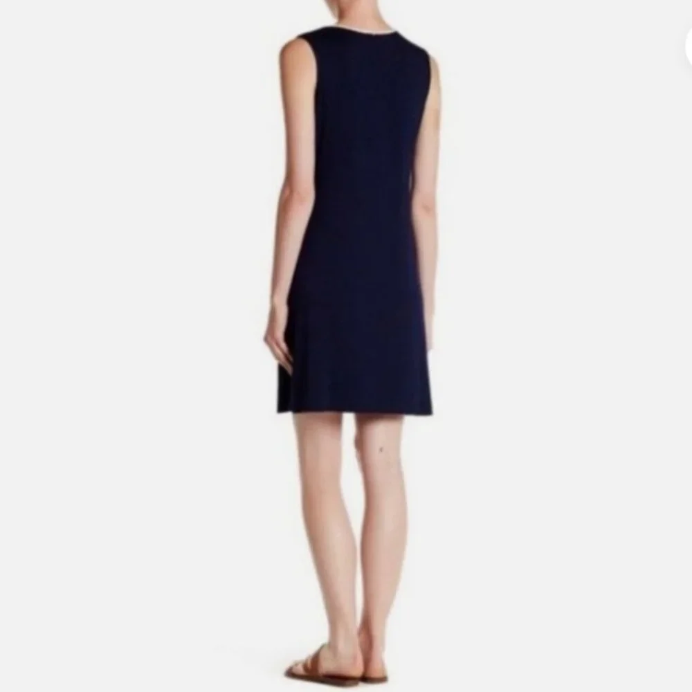 Max Studio Lace-Up Crochet Neck Tassels Sleeveless Dress - Picture 7 of 16